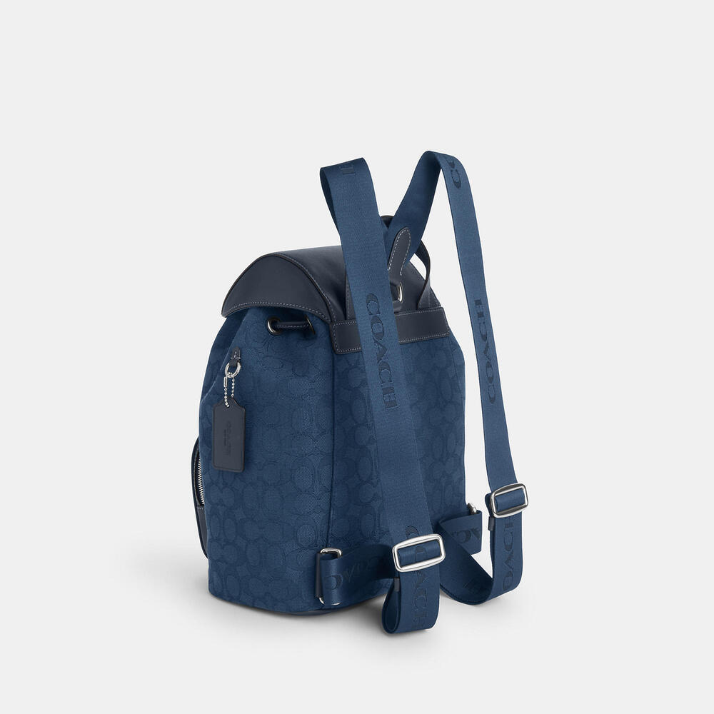 Coach Large Backpack In Signature Jacquard - Picture 6 of 7